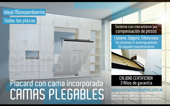 CAMAS PLEGABLES REBATIBLES para reducidos