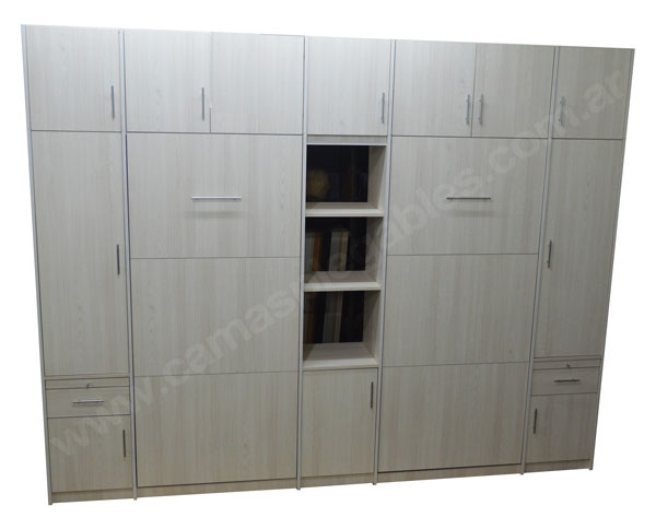 Placard-con-camas-rebatibles-plegables-colchon-1-plaza-cajoneras-estantes-baulera-001